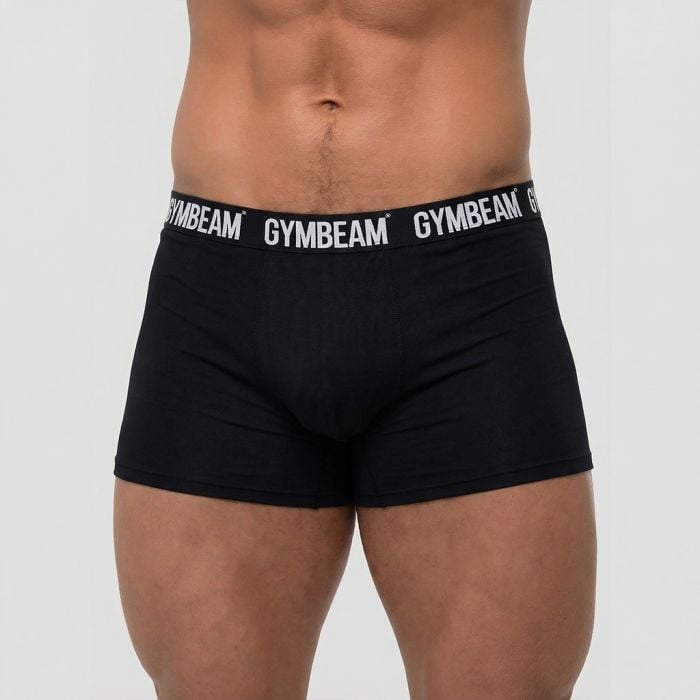 Men‘s FIT Trunks 3Pack Black - GymBeam M