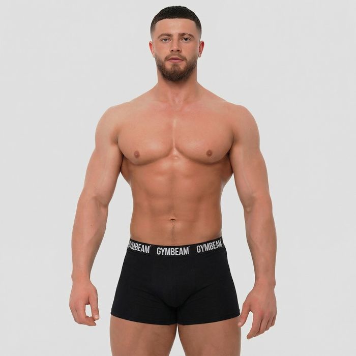 Men‘s FIT Trunks 3Pack Black - GymBeam M