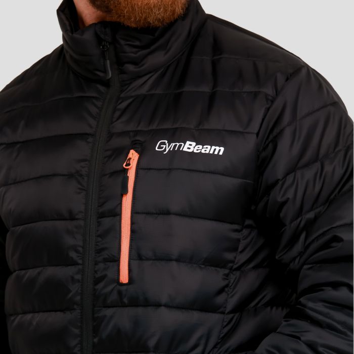Muška puffer jakna Black/Orange - GymBeam L