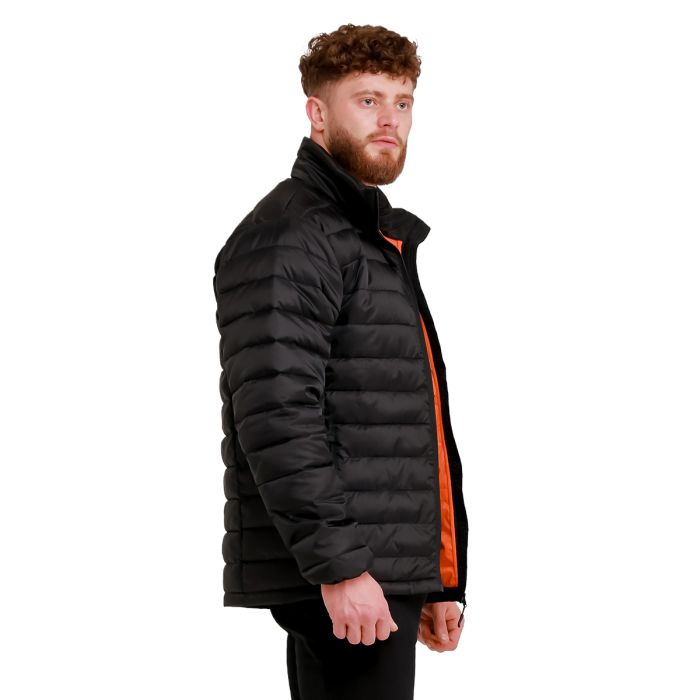 Muška puffer jakna Black/Orange - GymBeam L