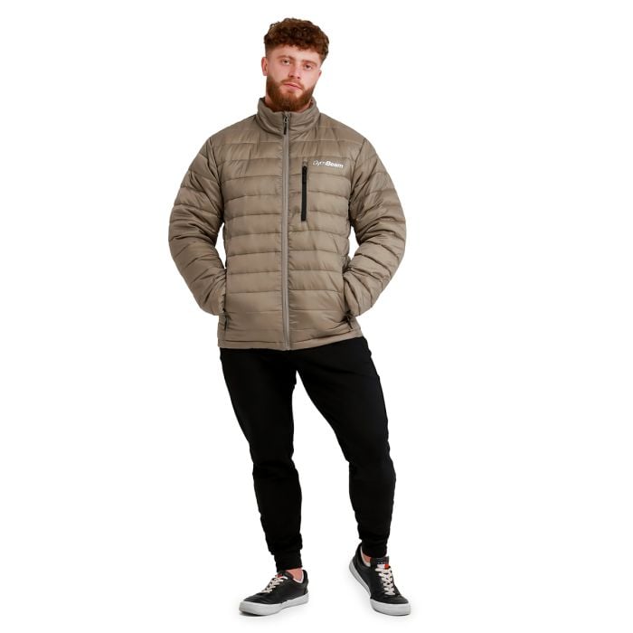Muška puffer jakna Vetiver/Black - GymBeam XXL
