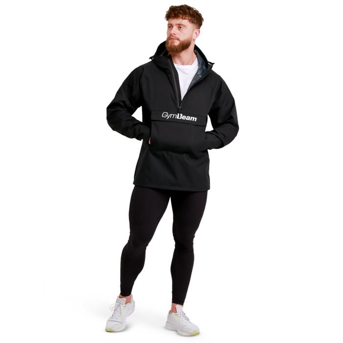 Muška jakna za kišu Smock Black - GymBeam XL