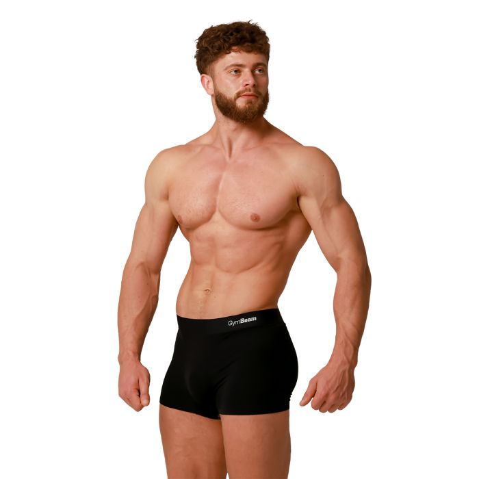 Muške bokserice Soft 2Pack Black - GymBeam M