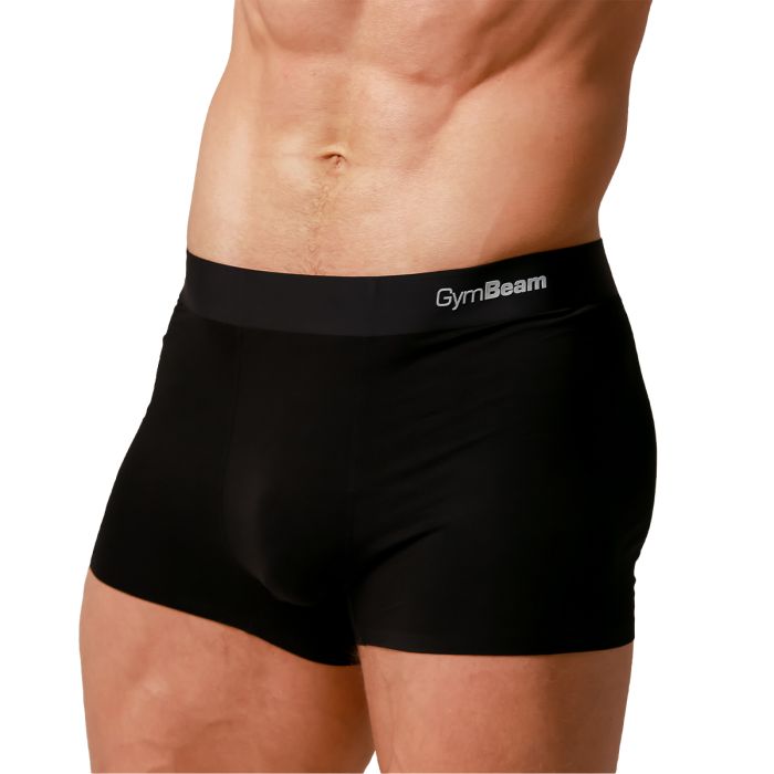 Muške bokserice Soft 2Pack Black - GymBeam M