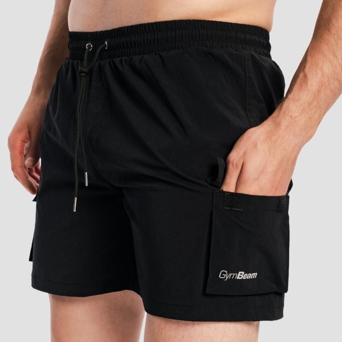 Muške kupaće hlače Cargo Black - GymBeam XXXL