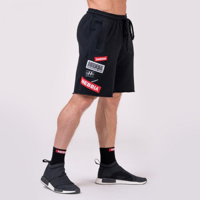 Muške kratke hlače Logo Tapping Black - NEBBIA