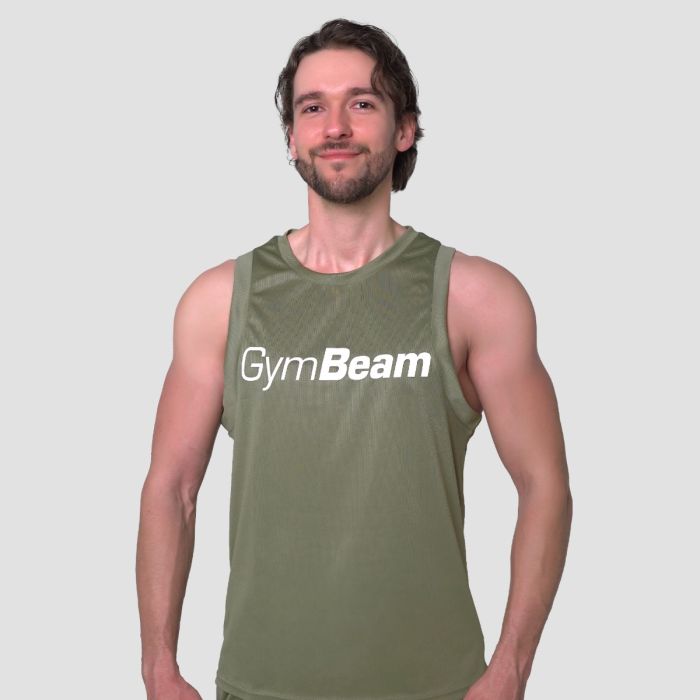 Majica bez rukava Mesh Essence Green - GymBeam L