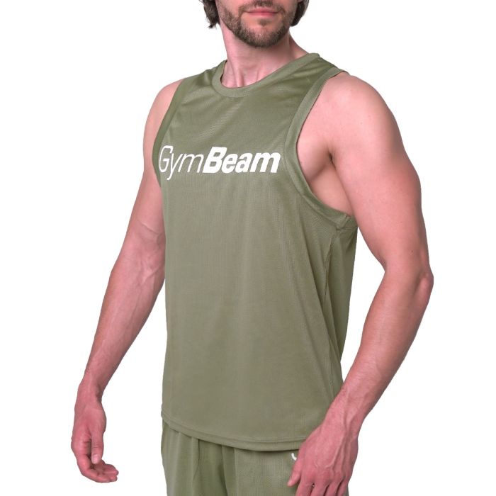 Majica bez rukava Mesh Essence Green - GymBeam L
