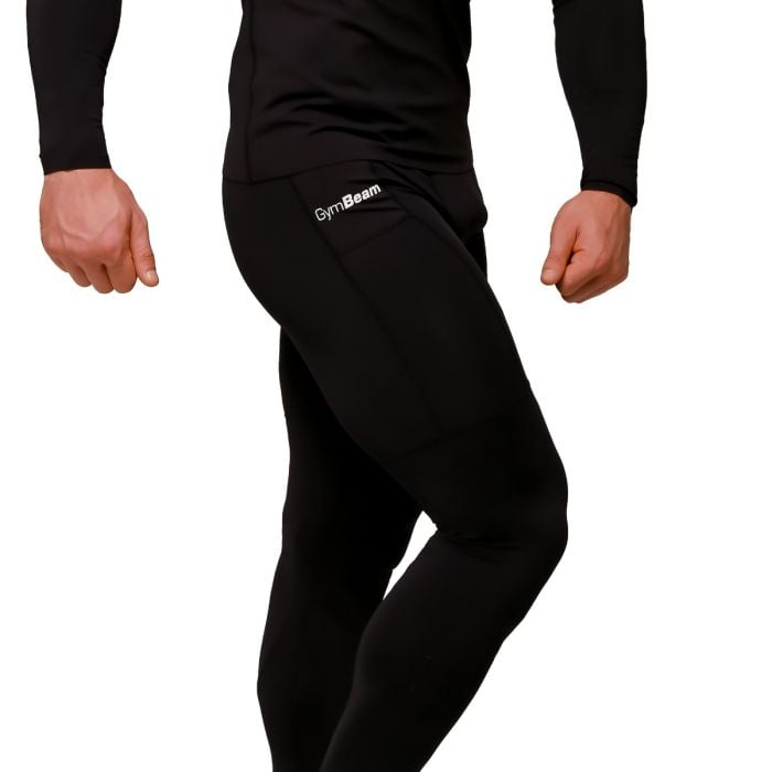 Kompresijske tajice Mid Black - GymBeam XXXL