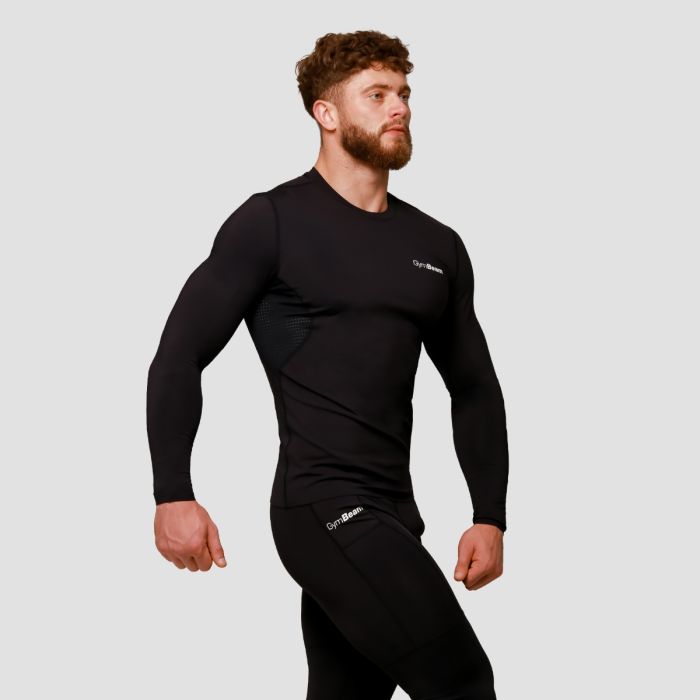 Kompresijska majica dugih rukava Mid black - GymBeam XL