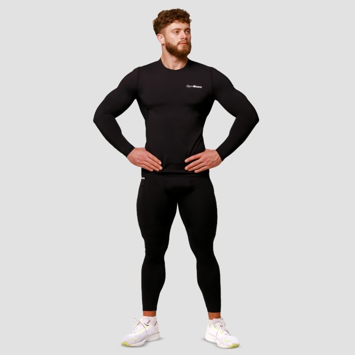 Kompresijska majica dugih rukava Mid black - GymBeam XL