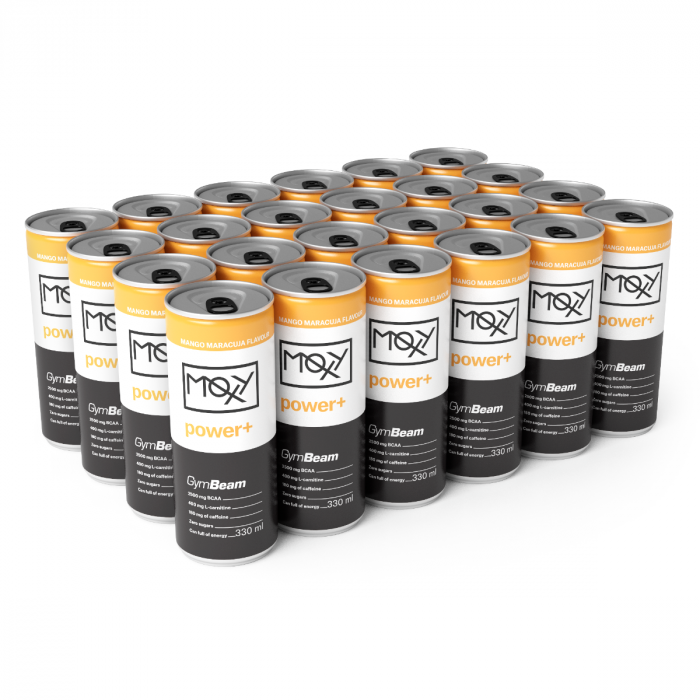 MOXY Power+ Energy Drink 330 ml - GymBeam mango - marakuja - 330 ml
