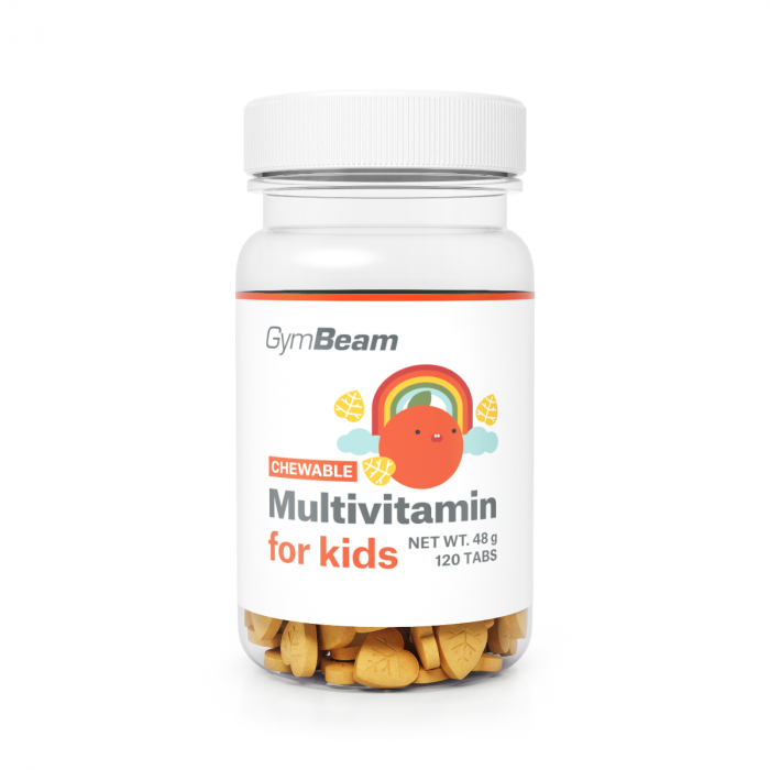 Multivitamin pastile za djecu - GymBeam 120 tab - naranča