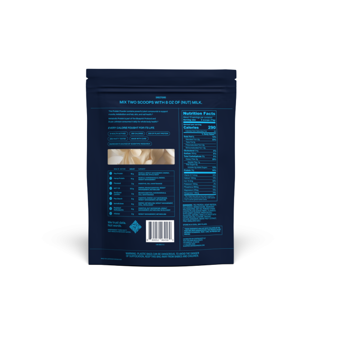 Metabolic Protein - Blueprint by Bryan Johnson 1100 g - vanilla