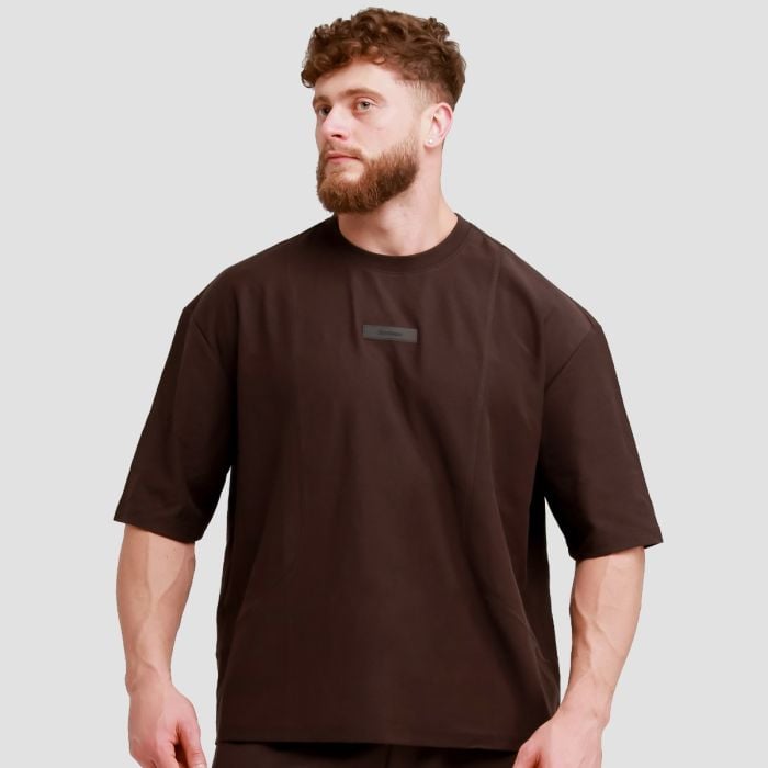 Muška oversized majica Unstoppable Brown - GymBeam XXXL