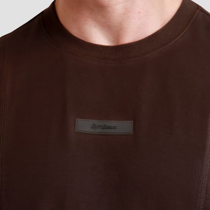 Muška oversized majica Unstoppable Brown - GymBeam XXXL