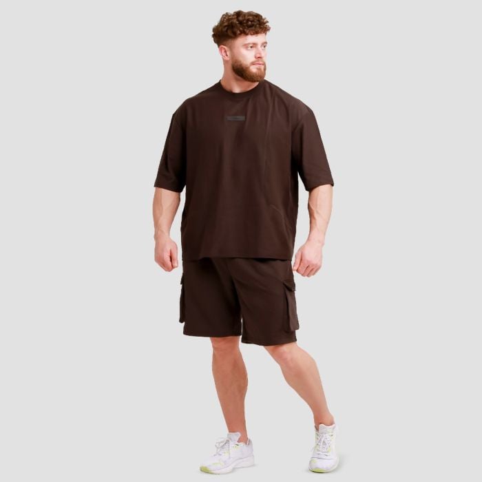 Muška oversized majica Unstoppable Brown - GymBeam XXXL