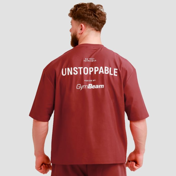 Muška oversized majica Unstoppable Red - GymBeam L
