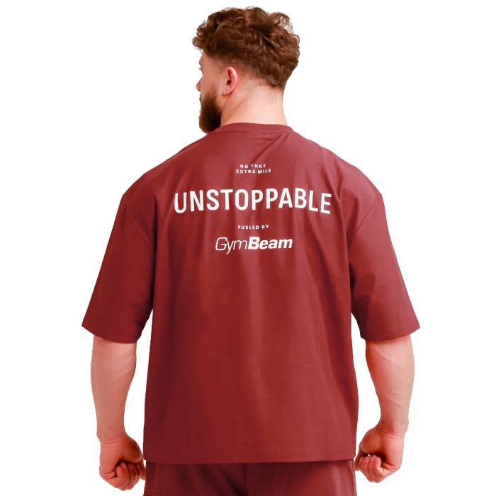 Muška oversized majica Unstoppable Red - GymBeam L