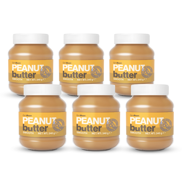 Peanut Butter - GymBeam 6 x 340 g - smooth