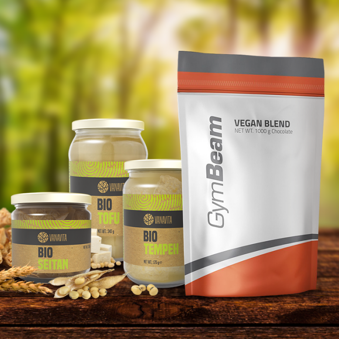Vegan Blend - GymBeam 1000 g - čokolada