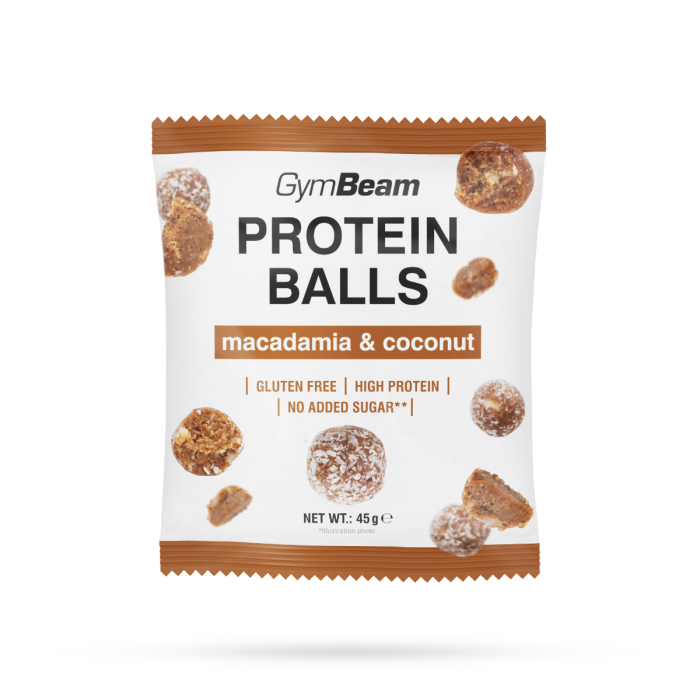 Proteinske kuglice - GymBeam 45 g - makadamija & kokos