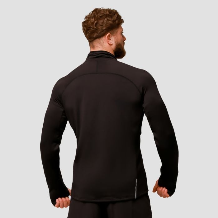 Majica za trčanje Pulse 1/2 Zip Black - GymBeam XXL
