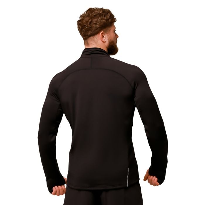 Majica za trčanje Pulse 1/2 Zip Black - GymBeam XXL