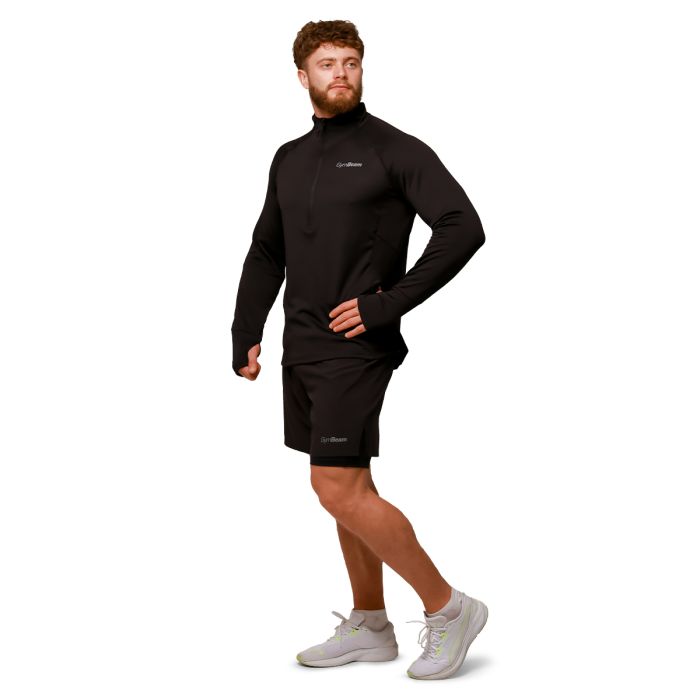 Kratke hlače za trčanje Pulse 2u1 Black- GymBeam XXL