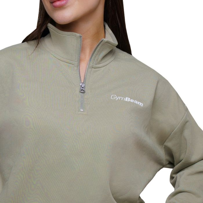 Women‘s Agile 1/2 Zip Jumper Sage - GymBeam XL