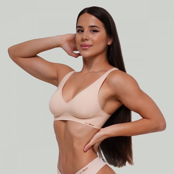 Seamless grudnjak Beige - GymBeam XS