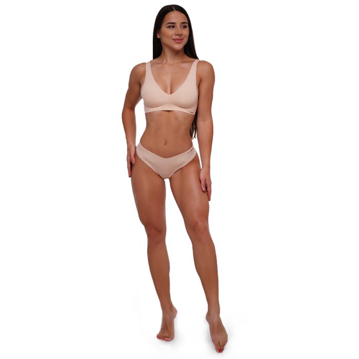 Seamless grudnjak Beige - GymBeam XS