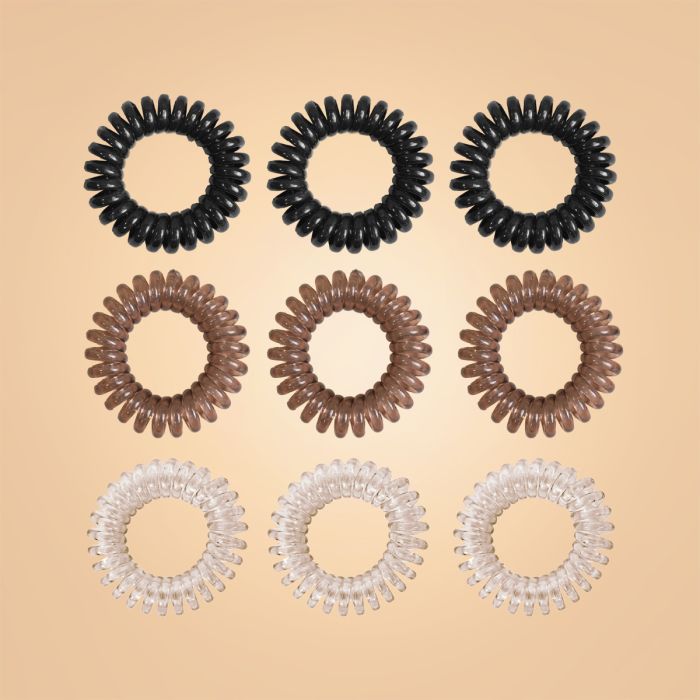 Set spiralnih gumica za kosu - BeastPink black