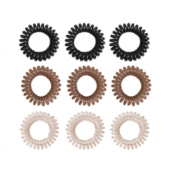 Set spiralnih gumica za kosu - BeastPink black