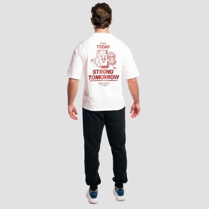 Majica Shaker Boxy White - GymBeam XL