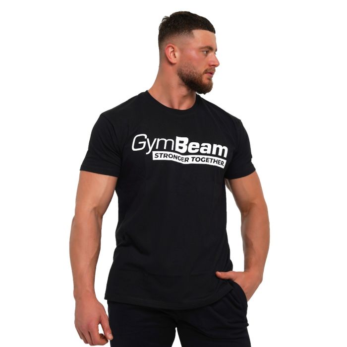 Stronger Together T-shirt Black- GymBeam XL