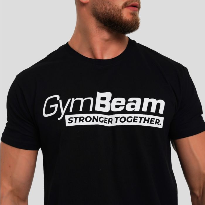 Stronger Together T-shirt Black- GymBeam XL