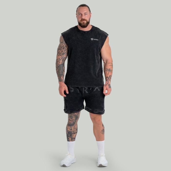 Majica bez rukava Washed Black - STRIX XL