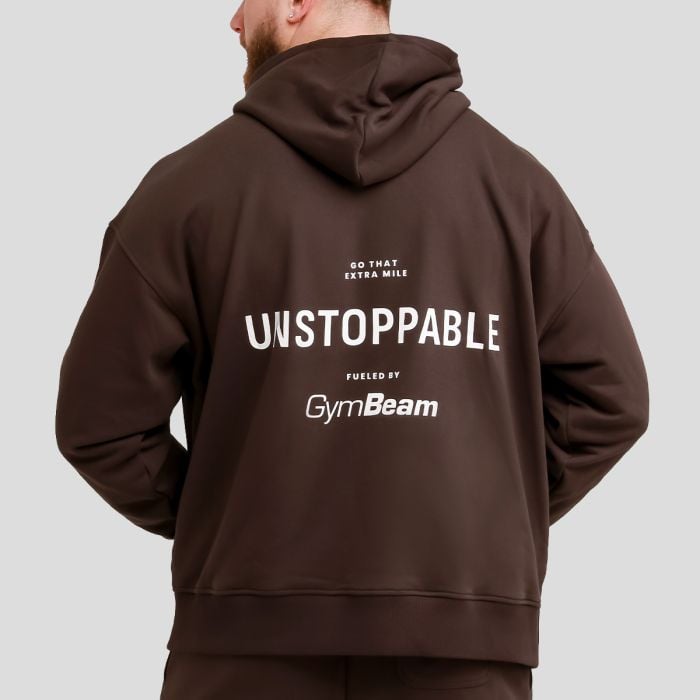 Muška dukserica Unstoppable Brown - GymBeam XXL