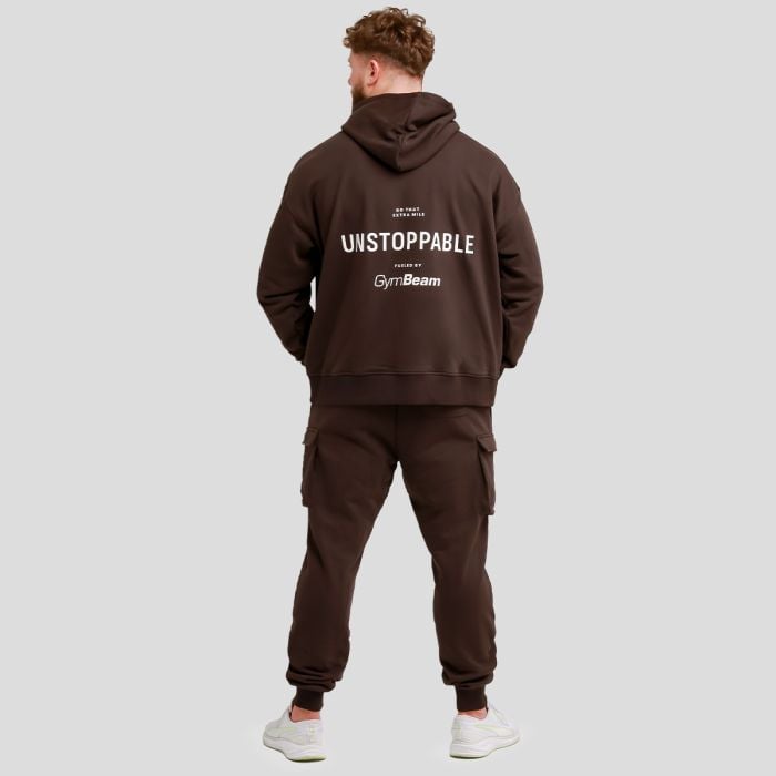 Muška dukserica Unstoppable Brown - GymBeam XXL