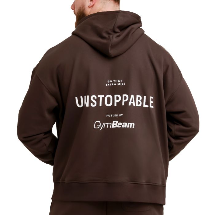 Muška dukserica Unstoppable Brown - GymBeam XXL