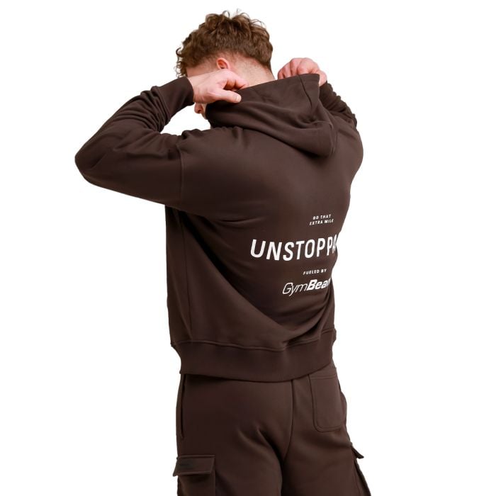 Muška dukserica Unstoppable Brown - GymBeam XXL