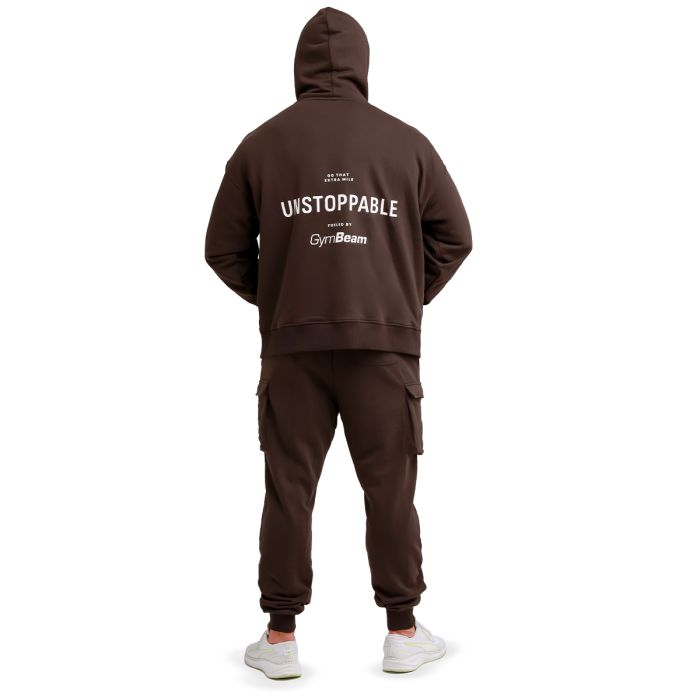 Muška dukserica Unstoppable Brown - GymBeam XXL