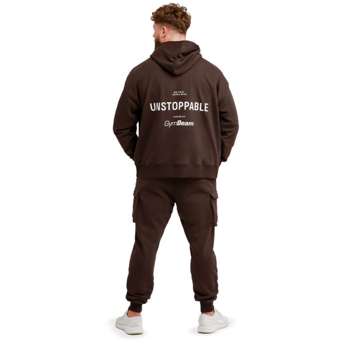 Muška dukserica Unstoppable Brown - GymBeam XXL