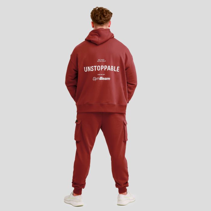 Muška dukserica Unstoppable Red - GymBeam XL