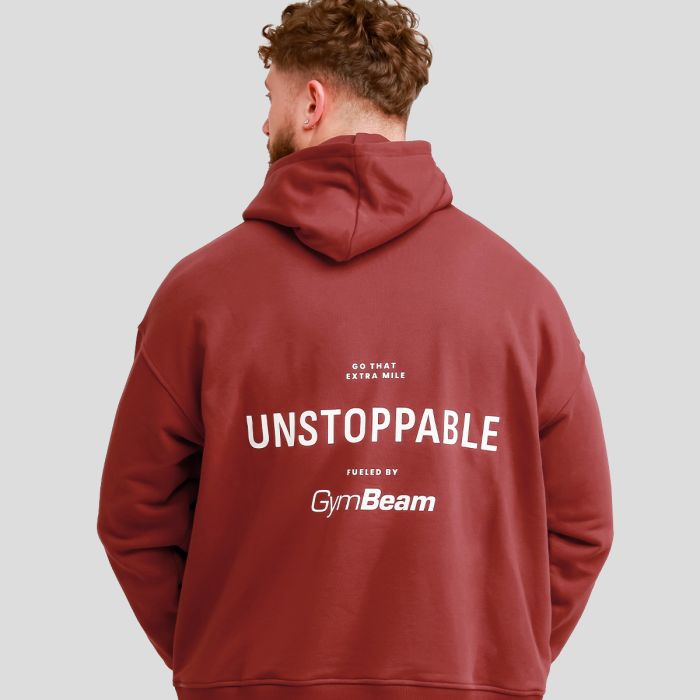 Muška dukserica Unstoppable Red - GymBeam XL