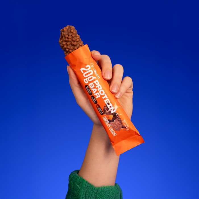 20 g Protein Bar - GymBeam 55 g - čokolada-karamel