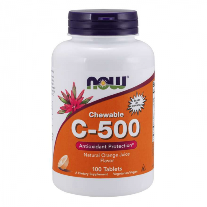 Vitamin C 500 mg tablete za žvakanje - NOW Foods