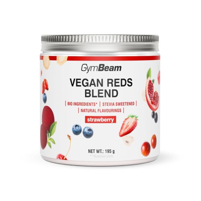 Vegan Reds Blend - GymBeam 195 g - jagoda