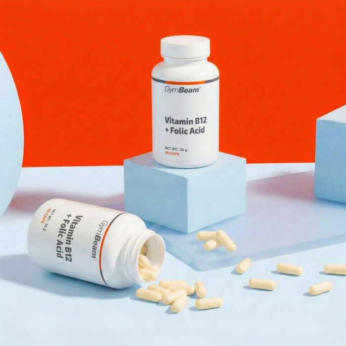 Vitamin B12 + Folna kiselina - GymBeam 90 kaps.